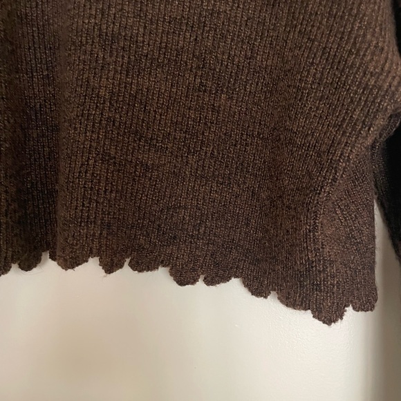 Mango Aranya Scallop Trim Zip Cardigan - Picture 3 of 11